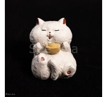 Чайная фигурка «Белый котик» (紫砂猫咪茶宠)