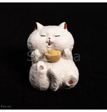 Чайная фигурка «Белый котик» (紫砂猫咪茶宠)